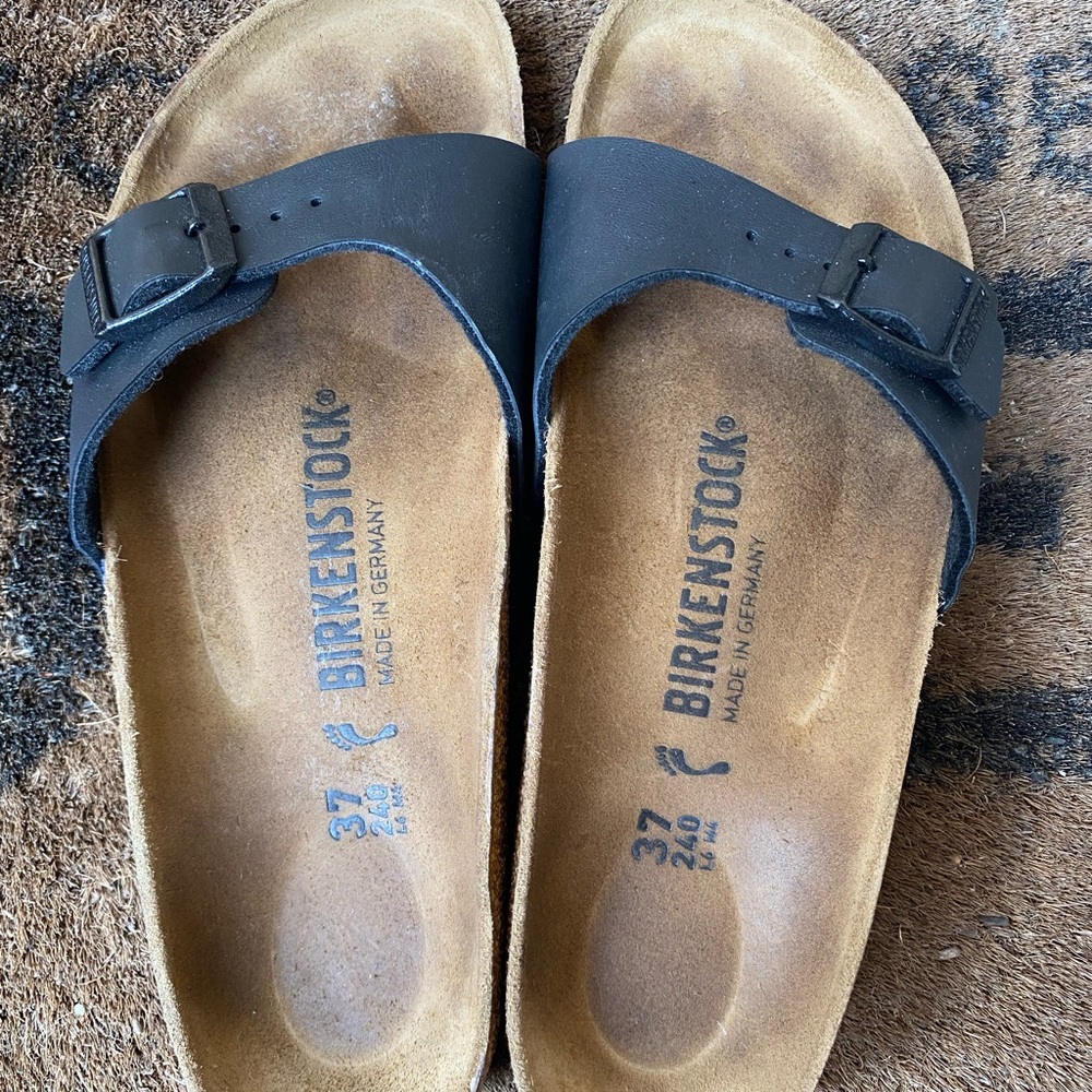 Birkenstock Madrid single-strap sandals in black in Women’s size 37 / 6 - Picture 4 of 5